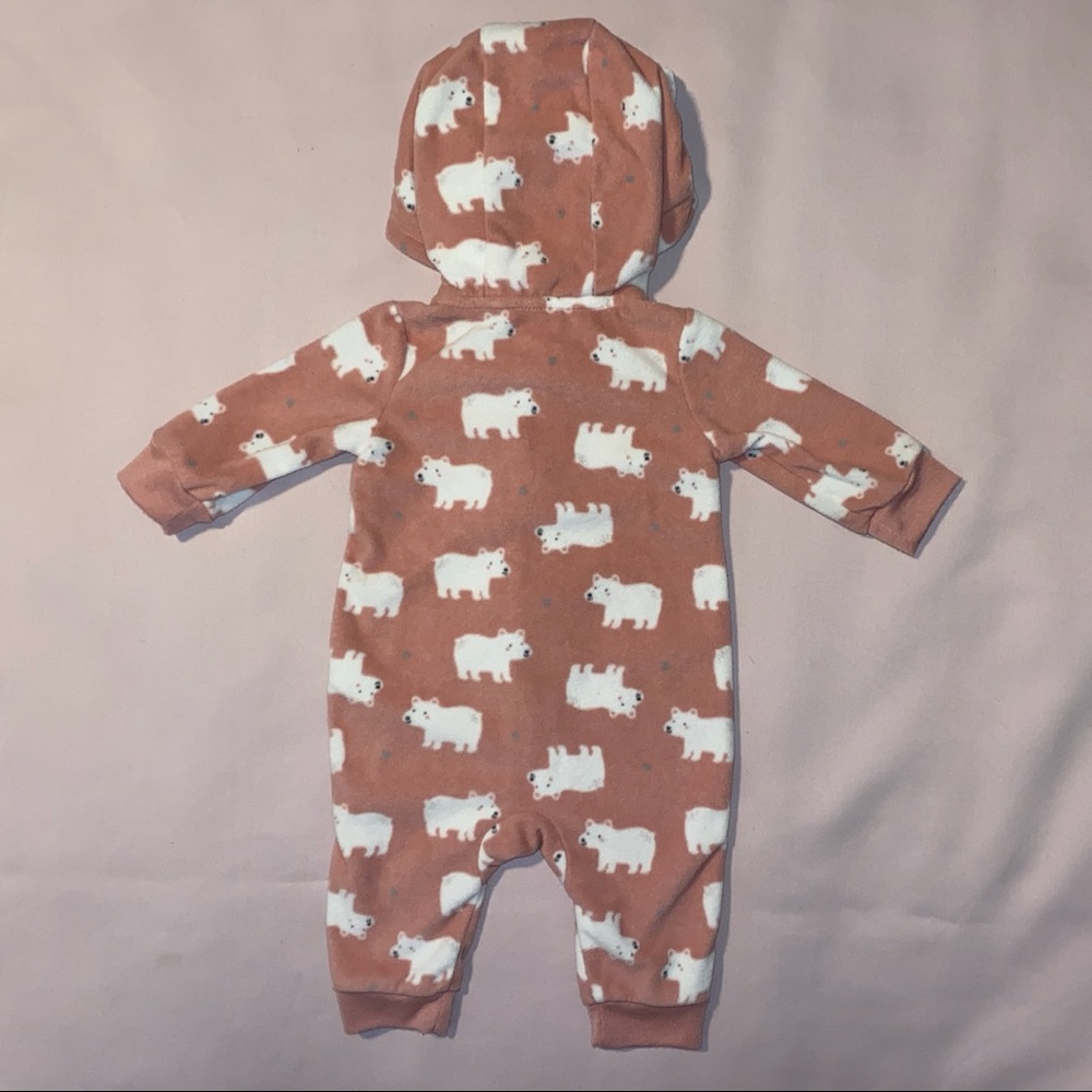 Carter's Polar Bear Ears Onesie, 3m - Picture 3 of 10